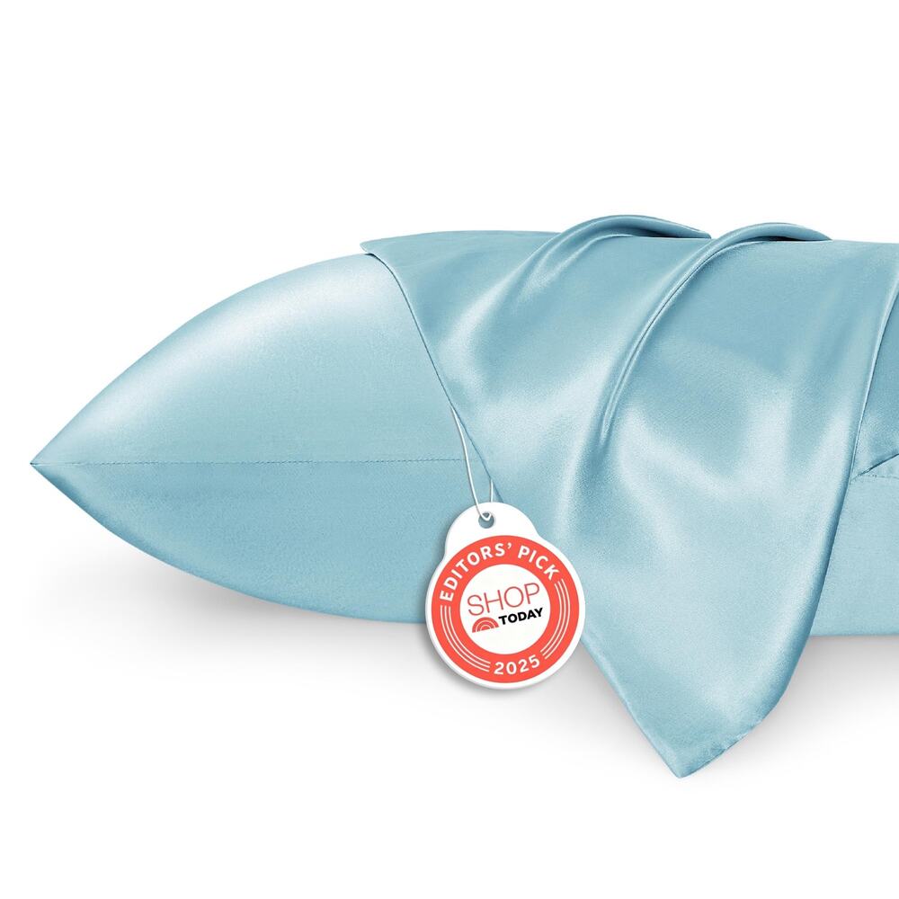 New Bedsure King Size Satin Pillowcase Set Of 2 - Aqua Blue 20x36 Inches, 2pcs
